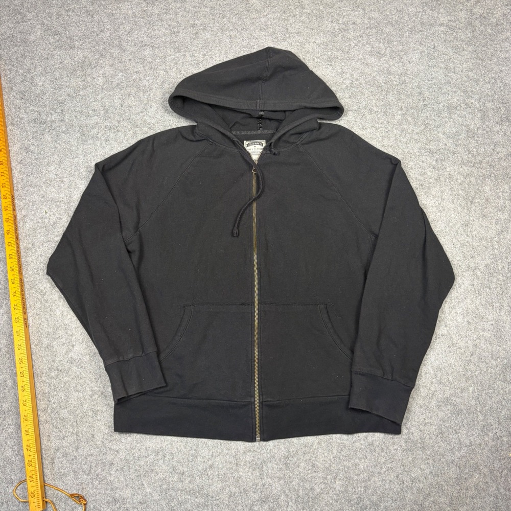 Old Navy Comfy Clothes Mens XXL Black Full Zip Hoodie Raglan Sweatshirt